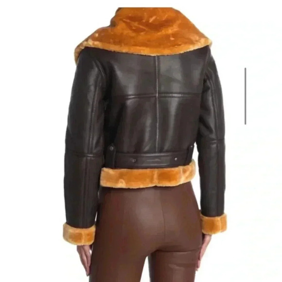 Walter Baker SZ XS Leather Brown Eduardo jacket - Picture 3 of 7